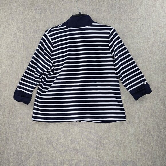 Cottonwood Canyon Womens Navy Striped Jacket XL Cotton/Polyester - Picture 2 of 7